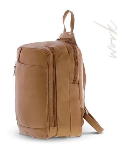 GABEE EMMA LEATHER BACKPACK PURPLE