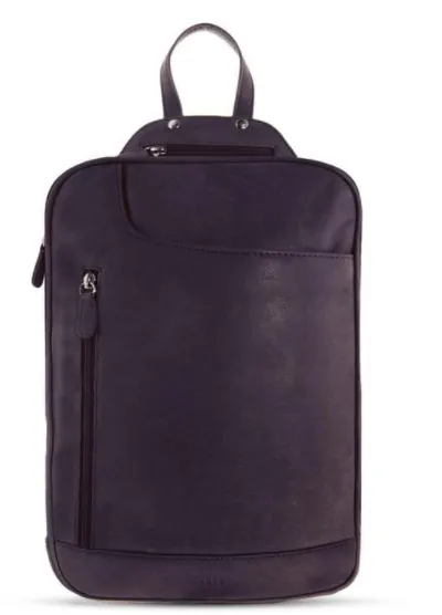 GABEE EMMA LEATHER BACKPACK PURPLE