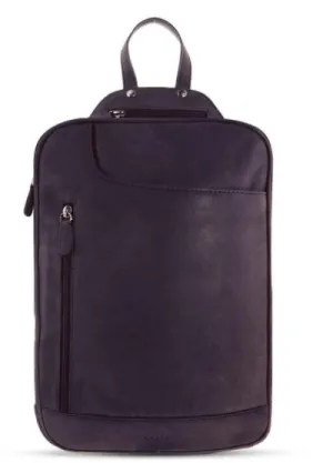 GABEE EMMA LEATHER BACKPACK PURPLE