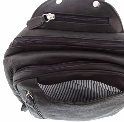 GABEE EMMA LEATHER BACKPACK PURPLE