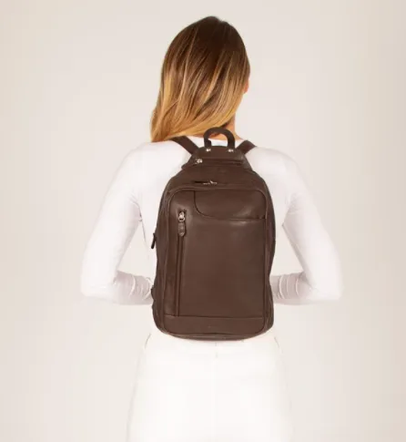 GABEE EMMA LEATHER BACKPACK PURPLE