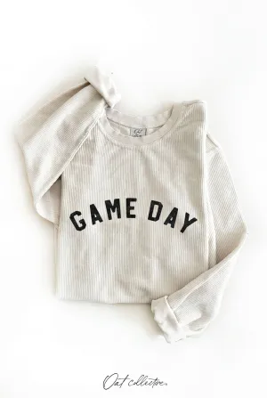 GAME DAY Thermal Vintage Pullover - Dusty Vanilla