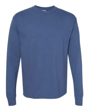 Garment-Dyed Heavyweight Long Sleeve T-Shirt - China Blue