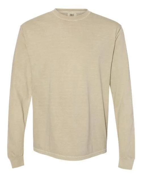 Garment-Dyed Heavyweight Long Sleeve T-Shirt - Khaki