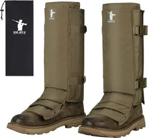 GearOZ Snake Gaiters Snake Chaps, Waterproof Snake Guards Snake Bite Protection for Lower Legs, Snake Proof Gaiters Fit for Men & Women, Adjustable Size for Hunting Hiking and Farm Working
