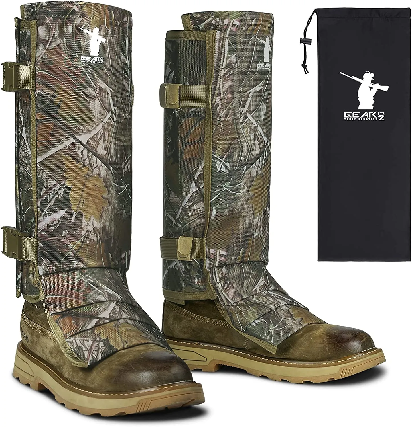 GearOZ Snake Gaiters Snake Chaps, Waterproof Snake Guards Snake Bite Protection for Lower Legs, Snake Proof Gaiters Fit for Men & Women, Adjustable Size for Hunting Hiking and Farm Working