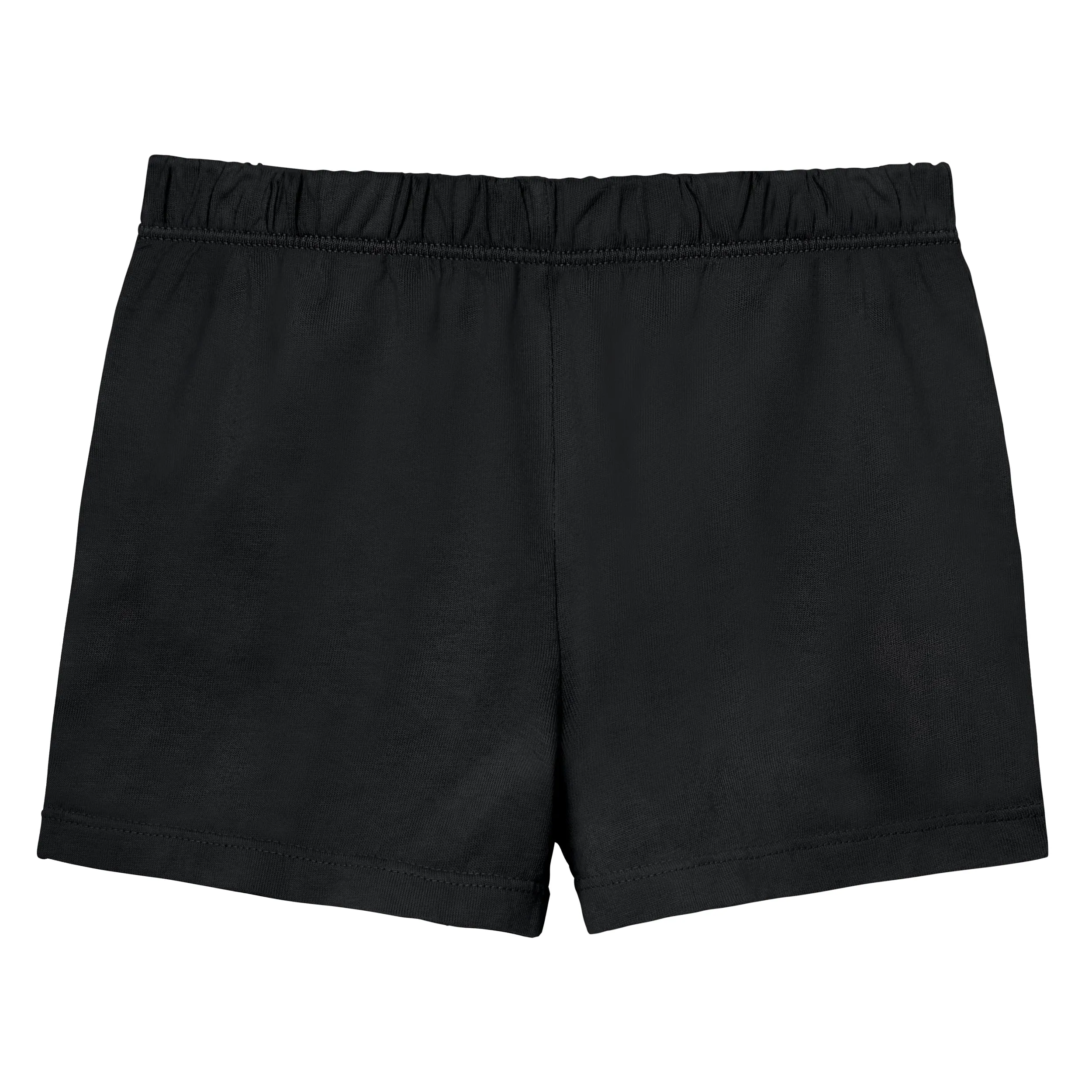 Girls Soft Cotton UPF 50  Jersey Pocket Shorts | Black