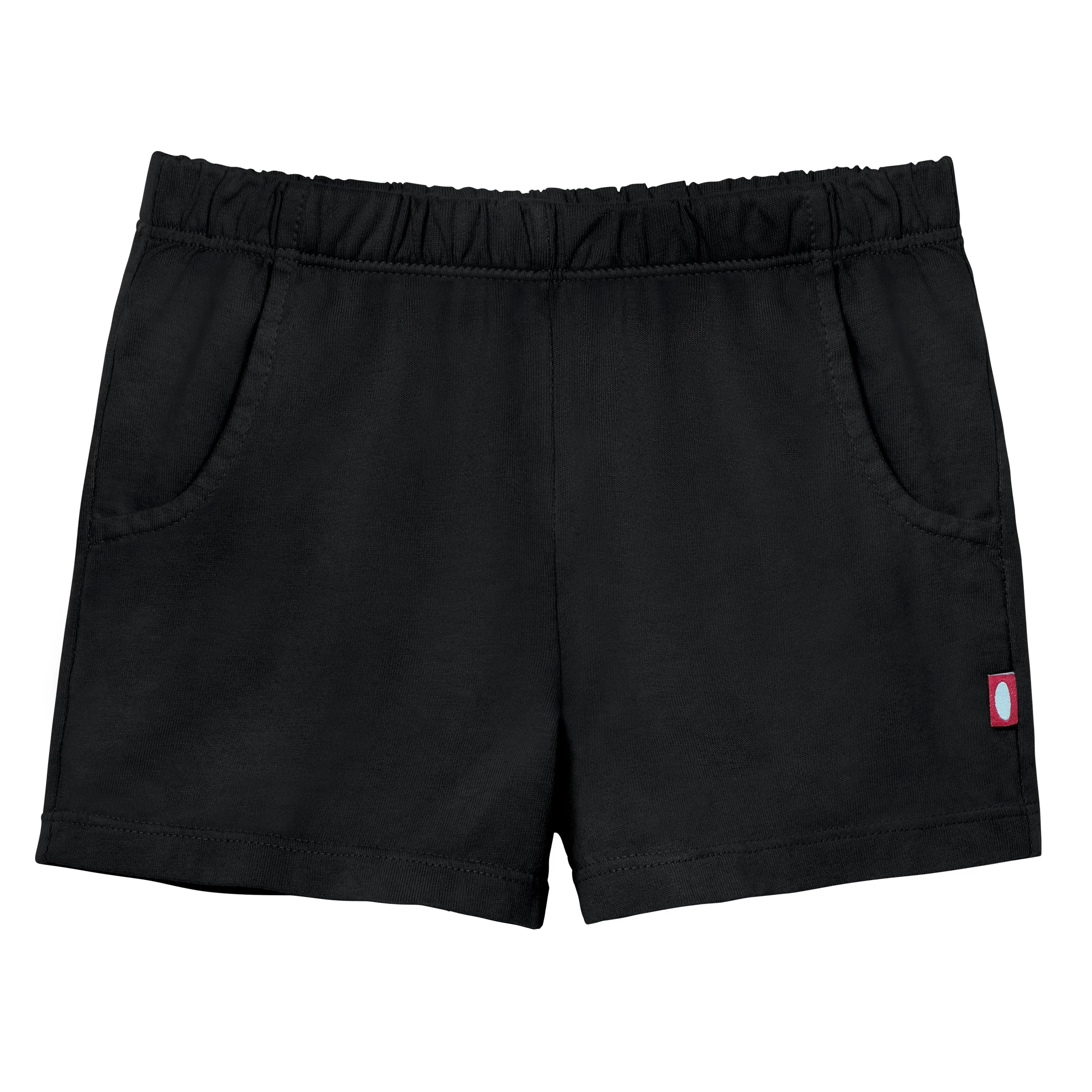 Girls Soft Cotton UPF 50  Jersey Pocket Shorts | Black