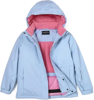 Girl's Waterproof Ski Jacket,Warm Winter Snow Coat,Hooded Fleece Outwear,Windproof RainCoat