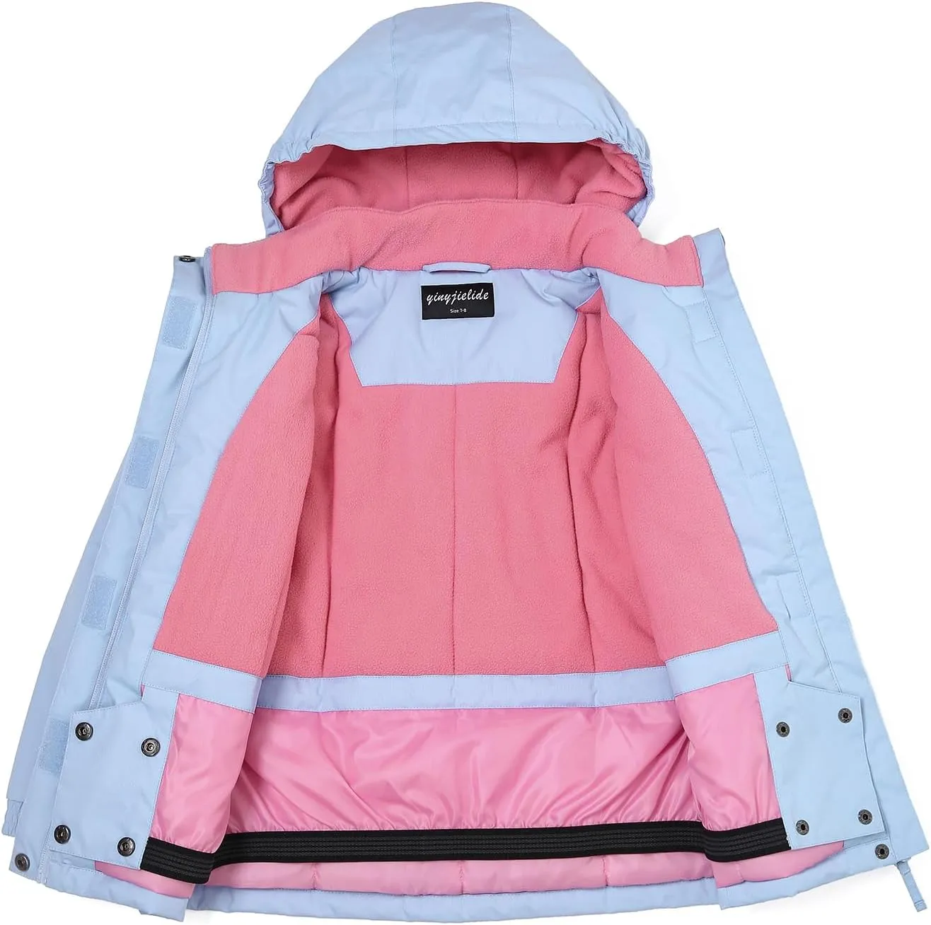 Girl's Waterproof Ski Jacket,Warm Winter Snow Coat,Hooded Fleece Outwear,Windproof RainCoat