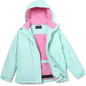 Girl's Waterproof Ski Jacket,Warm Winter Snow Coat,Hooded Fleece Outwear,Windproof RainCoat