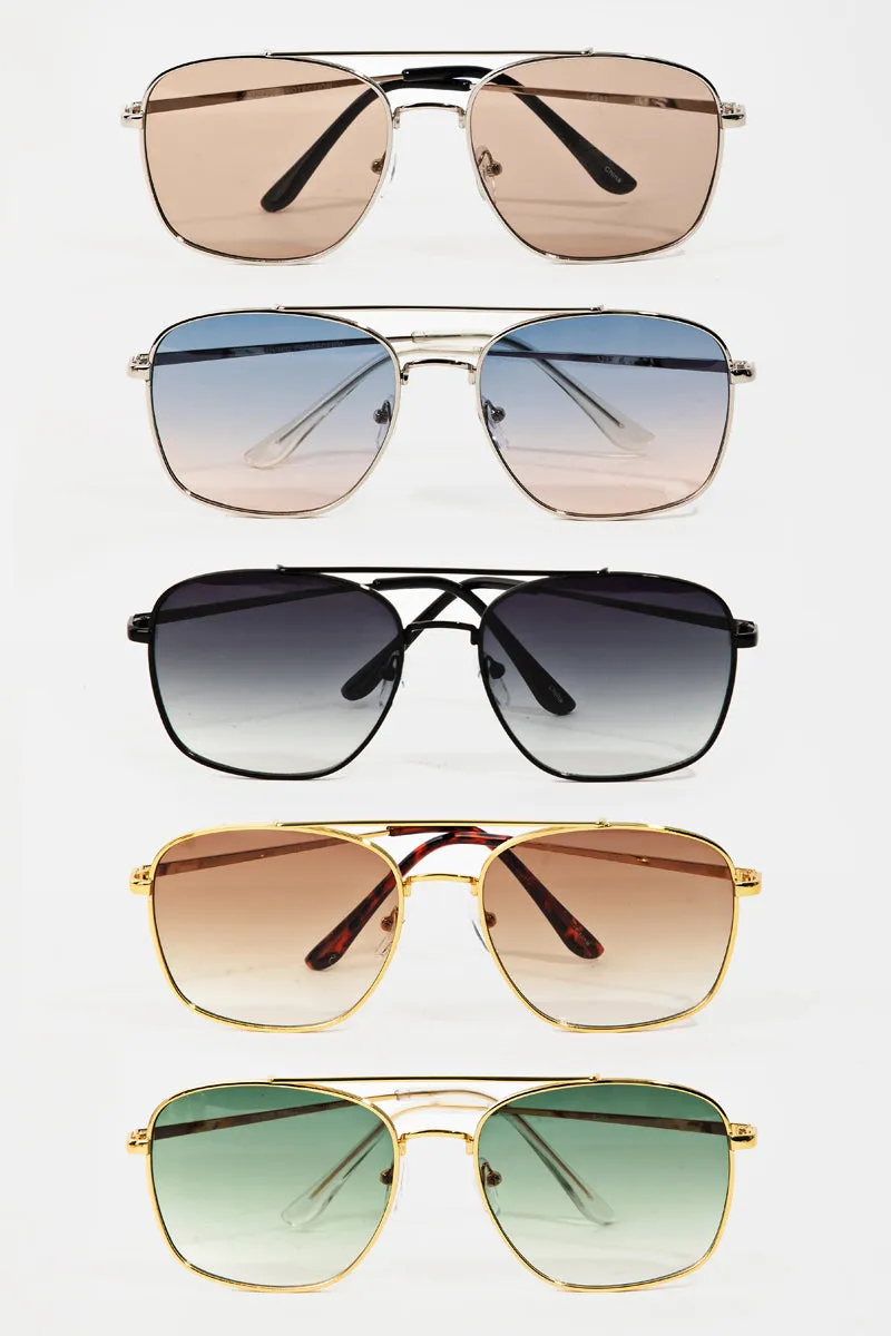 Glory Hour Square Aviator Sunglasses