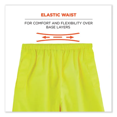 Glowear 8916 Class E Lightweight Hi-vis Rain Pants, Medium, Lime, Ships In 1-3 Business Days