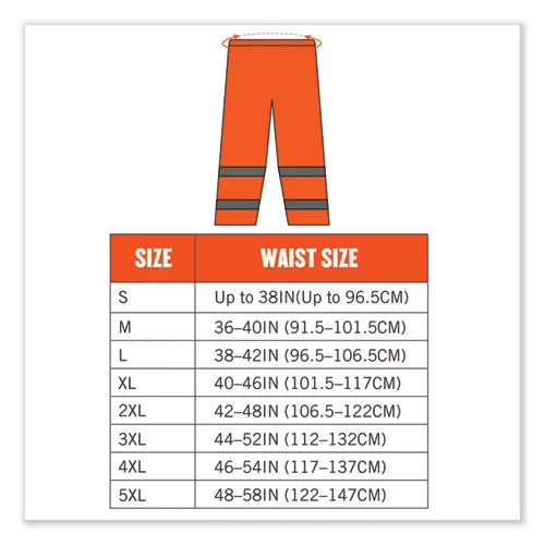 Glowear 8916 Class E Lightweight Hi-vis Rain Pants, Medium, Orange, Ships In 1-3 Business Days