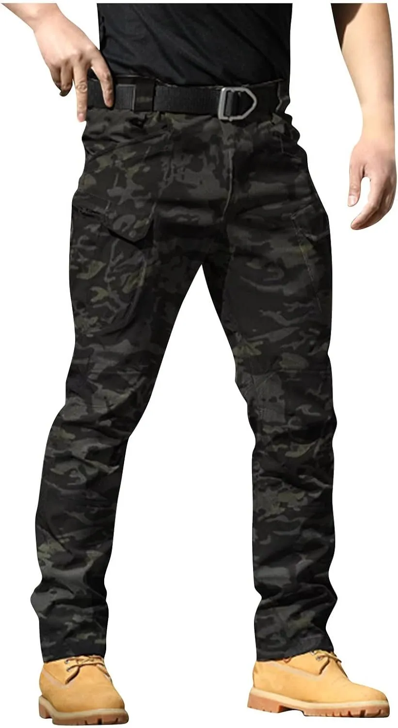 GOFULY Cargo Pants for Men Big and Tall Ripstop Stretch Baggy Pants Special Occasions Trousers Outdoor Pants with Pockets