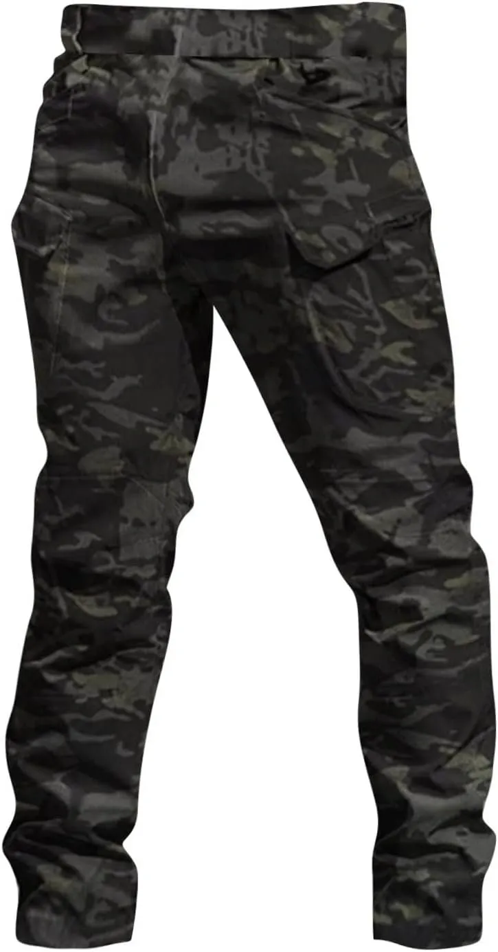 GOFULY Cargo Pants for Men Big and Tall Ripstop Stretch Baggy Pants Special Occasions Trousers Outdoor Pants with Pockets