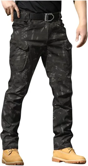 GOFULY Cargo Pants for Men Big and Tall Ripstop Stretch Baggy Pants Special Occasions Trousers Outdoor Pants with Pockets