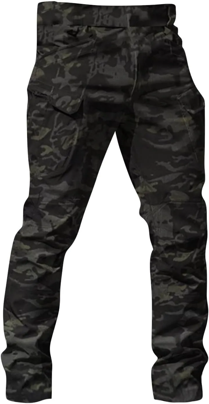 GOFULY Cargo Pants for Men Big and Tall Ripstop Stretch Baggy Pants Special Occasions Trousers Outdoor Pants with Pockets