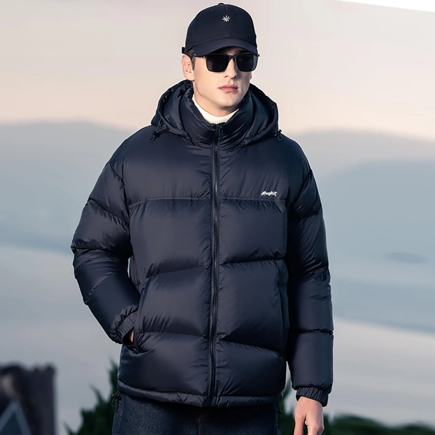 Goose Down Jacket, Warm and Soft Goose Down Jackets Men,Waterproof Windproof Unisex Down Jacket