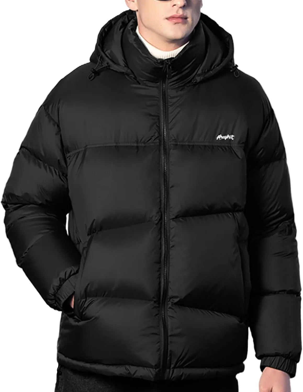 Goose Down Jacket, Warm and Soft Goose Down Jackets Men,Waterproof Windproof Unisex Down Jacket