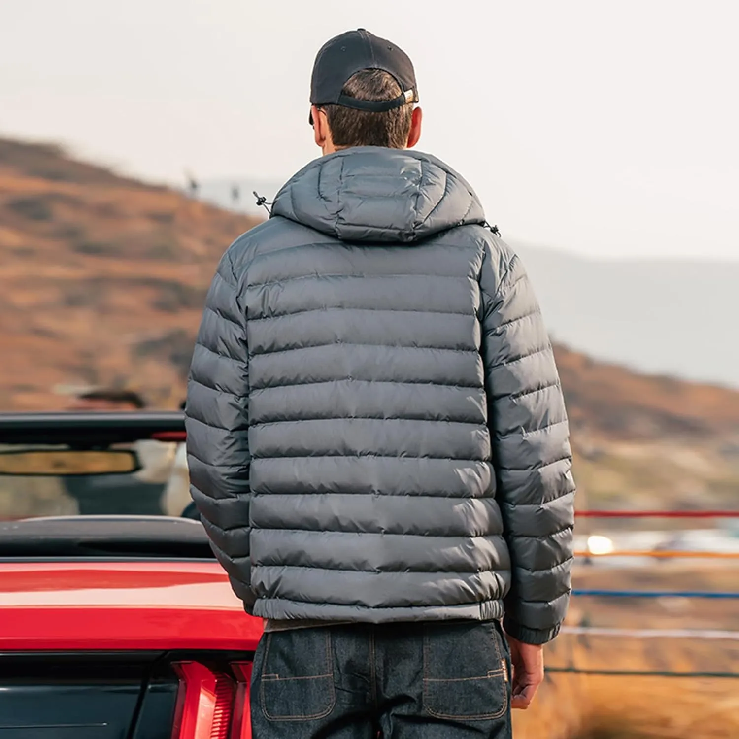 Goose Down Jacket, Warm and Soft Goose Down Jackets Men,Waterproof Windproof Unisex Down Jacket