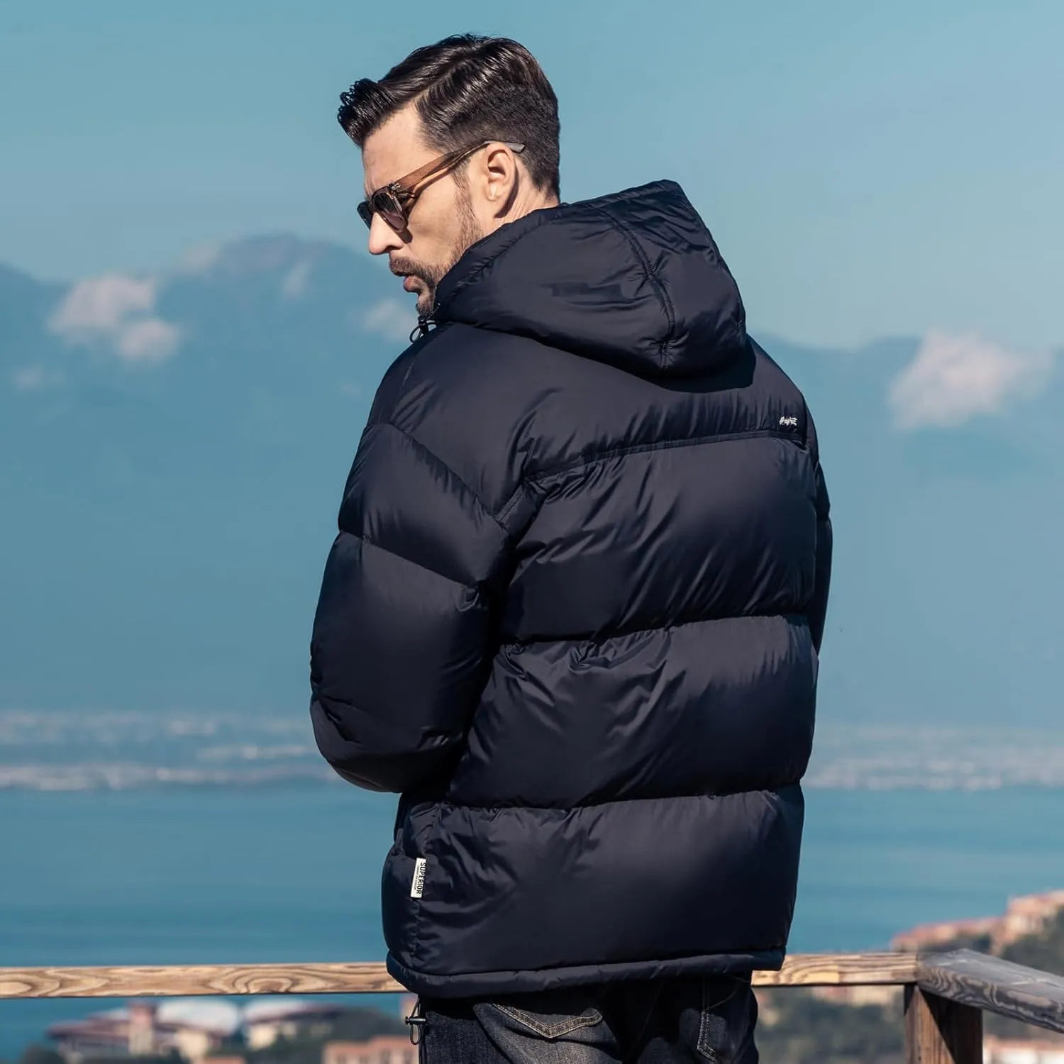 Goose Down Jacket, Warm and Soft Goose Down Jackets Men,Waterproof Windproof Unisex Down Jacket
