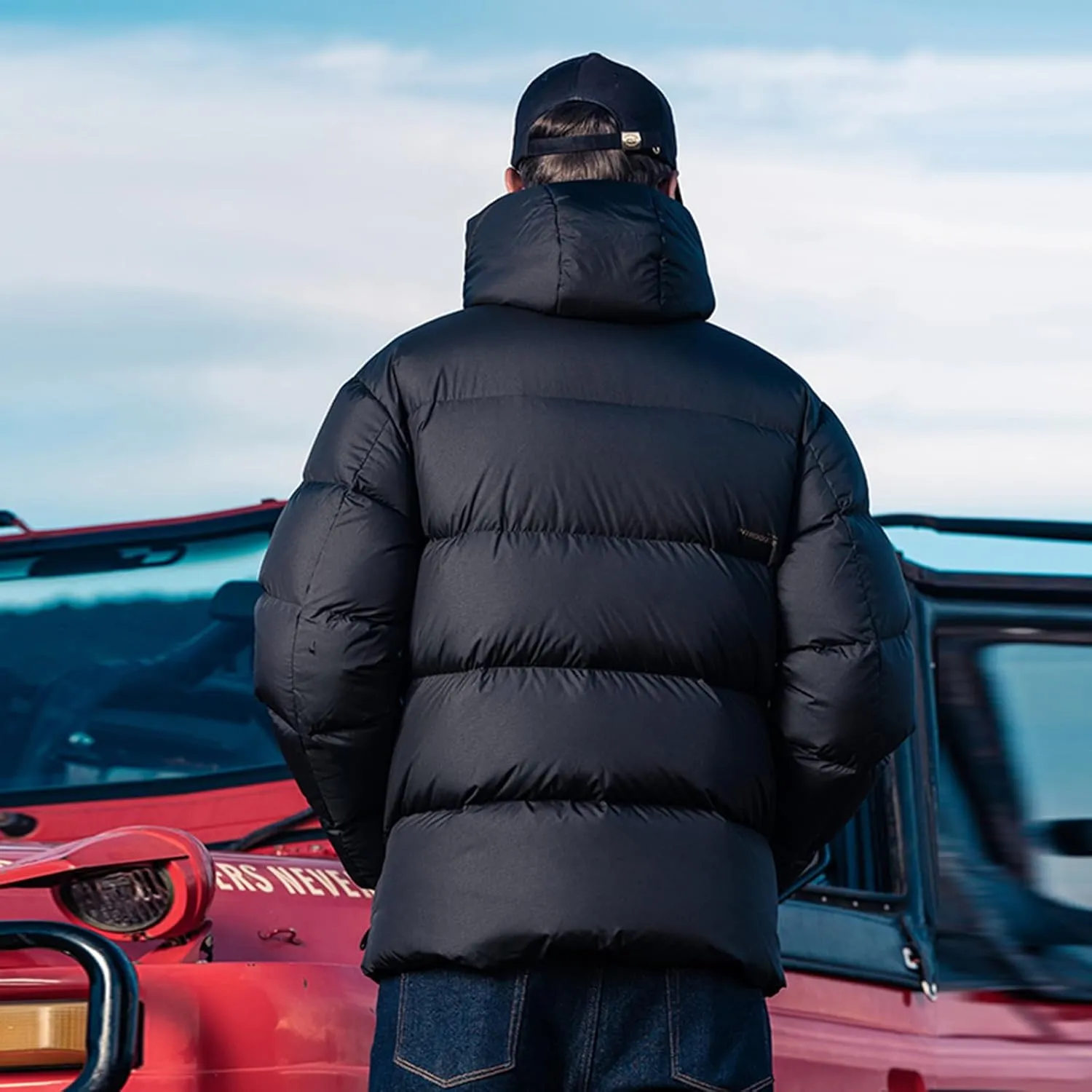 Goose Down Jacket, Warm and Soft Goose Down Jackets Men,Waterproof Windproof Unisex Down Jacket