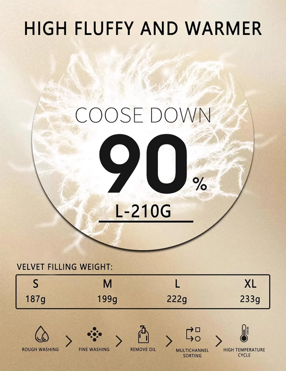 Goose Down Jacket, Warm and Soft Goose Down Jackets Men,Waterproof Windproof Unisex Down Jacket