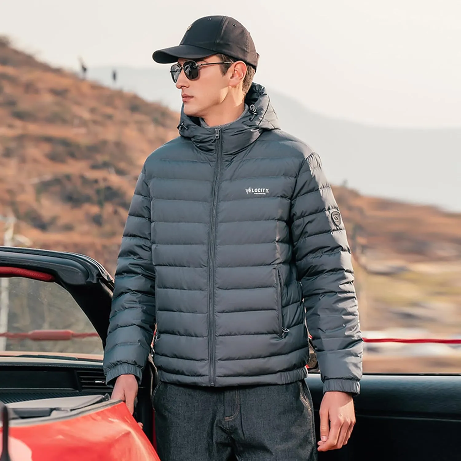 Goose Down Jacket, Warm and Soft Goose Down Jackets Men,Waterproof Windproof Unisex Down Jacket
