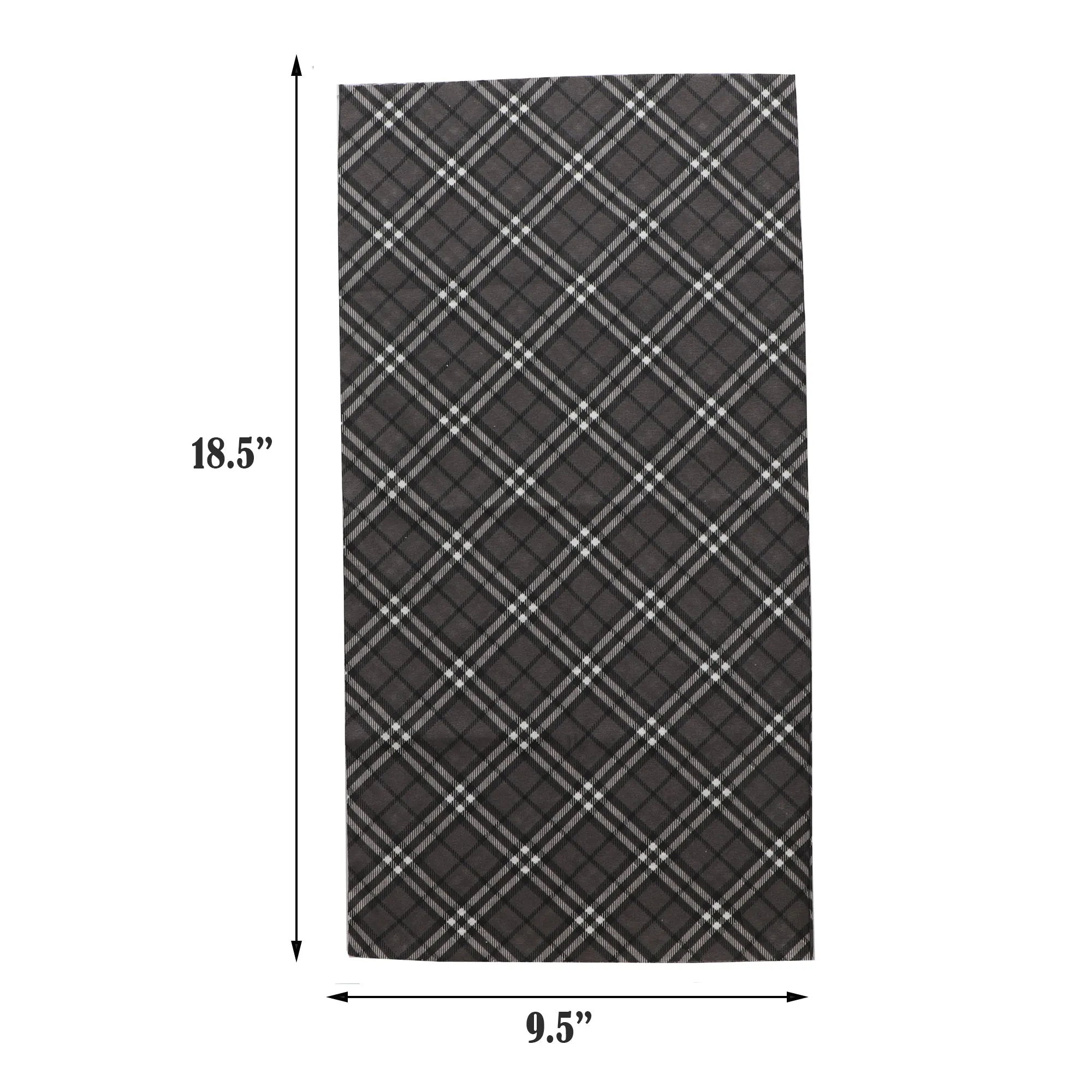 Grey Checked Seamless Face Mask Neck Gaiter