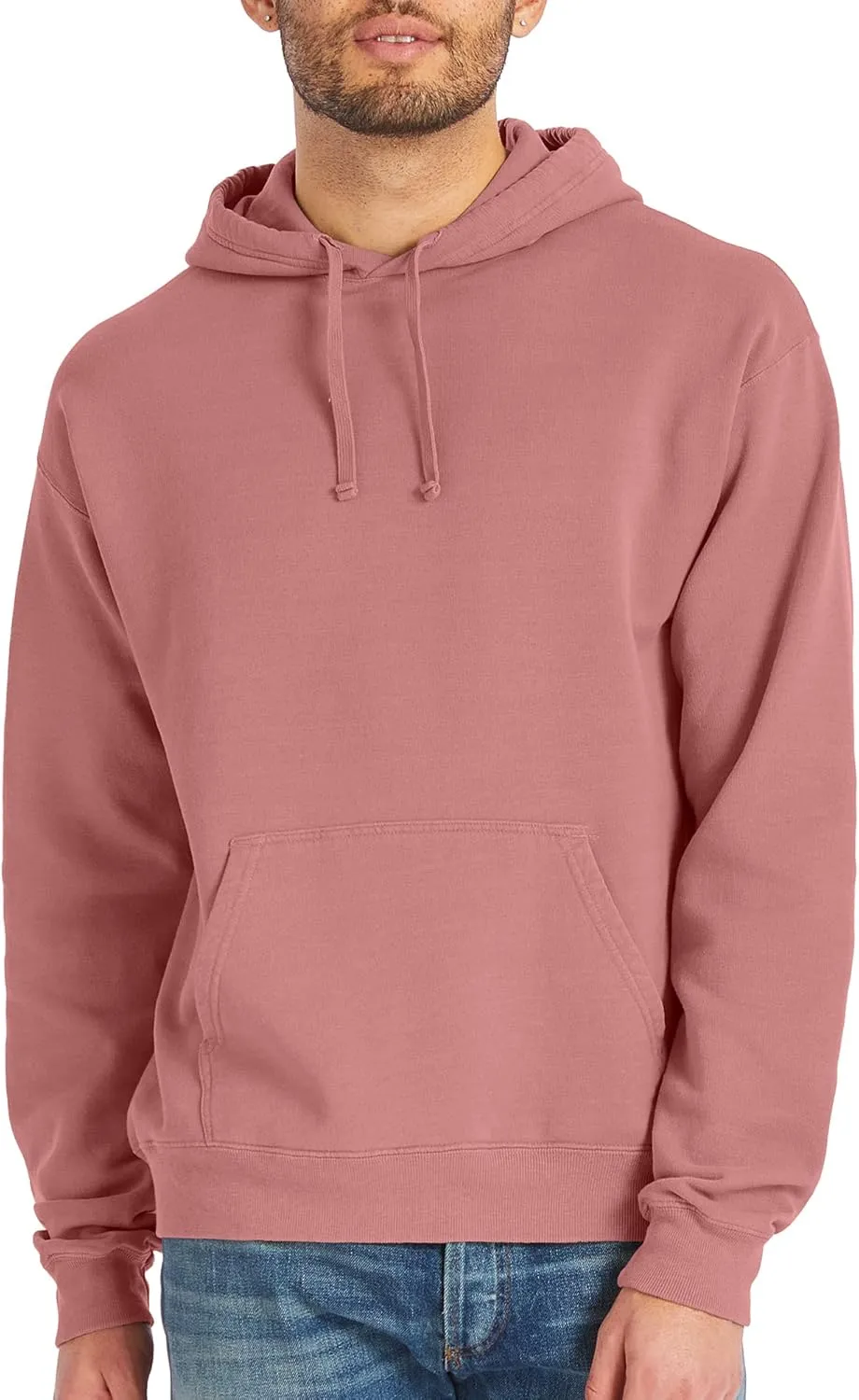 Hanes Men's Originals Fleece Hoodie, Garment Dyed Hooded Sweatshirt, Unisex Fleece Pullover
