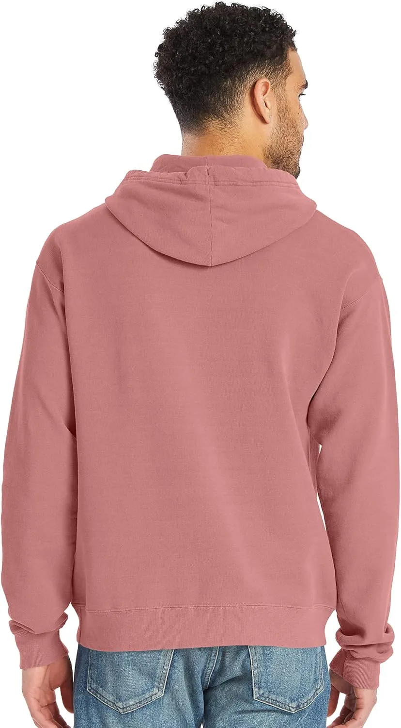 Hanes Men's Originals Fleece Hoodie, Garment Dyed Hooded Sweatshirt, Unisex Fleece Pullover