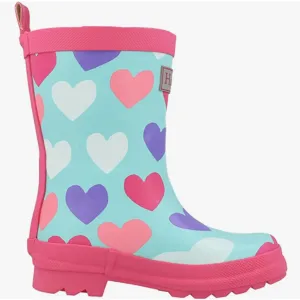 HATLEY Colorful Hearts Rain Boots