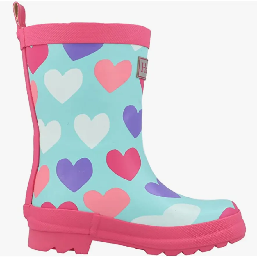 HATLEY Colorful Hearts Rain Boots