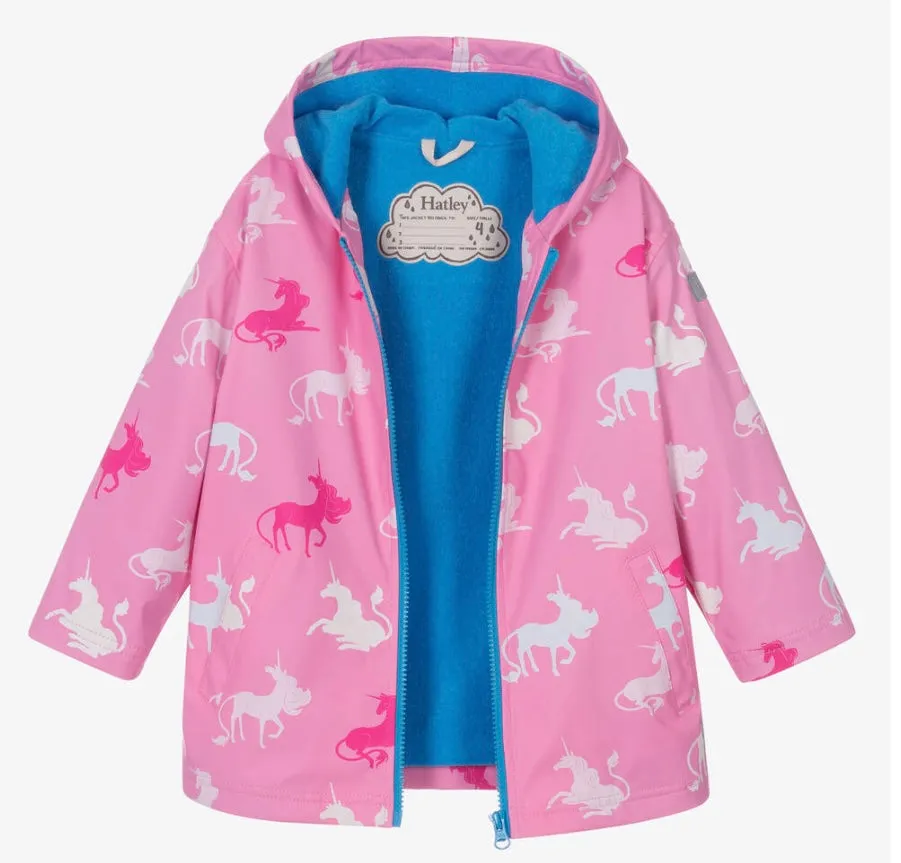 Hatley Mystical Unicorns Zip Up Splash Jacket: Size 2 to 12 Years