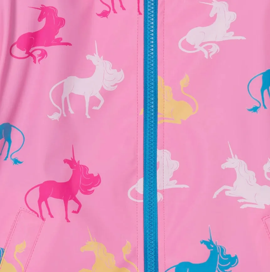 Hatley Mystical Unicorns Zip Up Splash Jacket: Size 2 to 12 Years