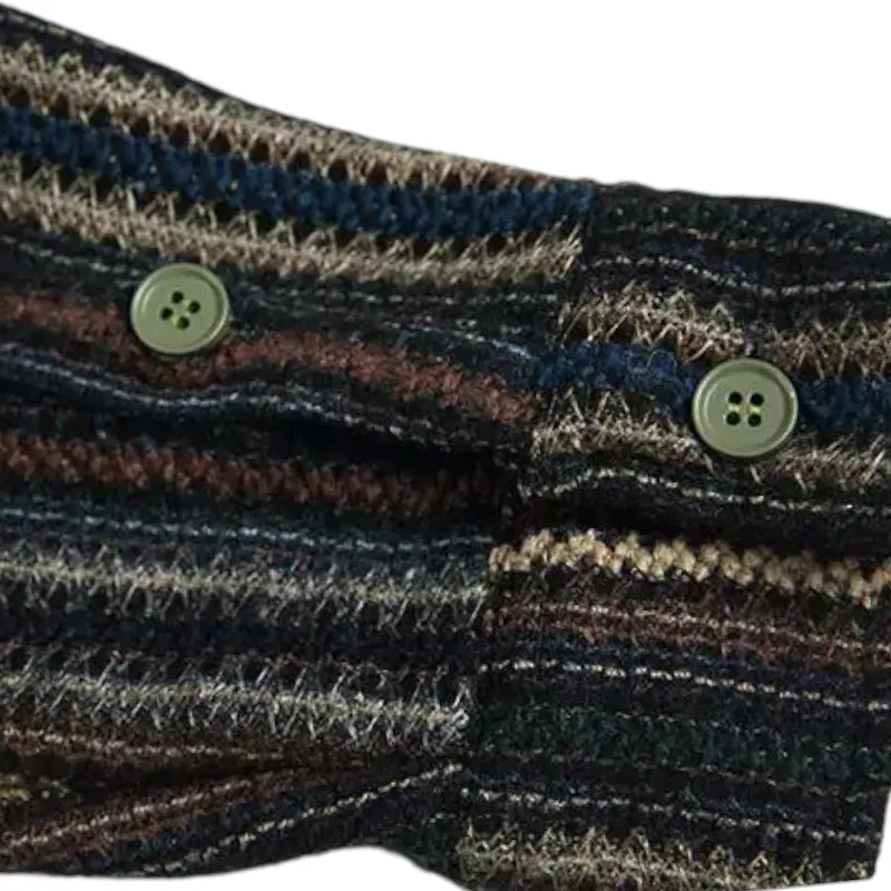 Heavy weight woolen patchwork over-shirt