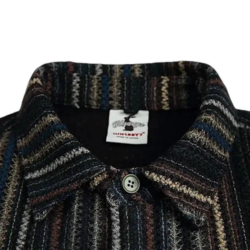 Heavy weight woolen patchwork over-shirt