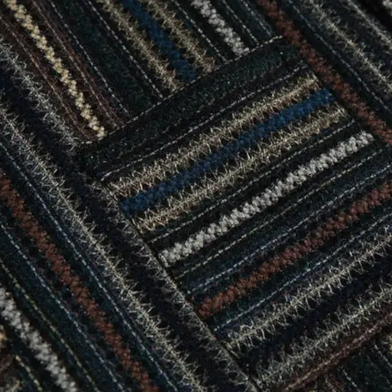 Heavy weight woolen patchwork over-shirt