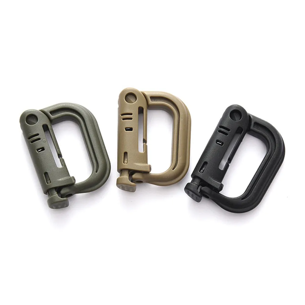 High Quality D-Shaped Tactical Carabiner Climbing Hiking