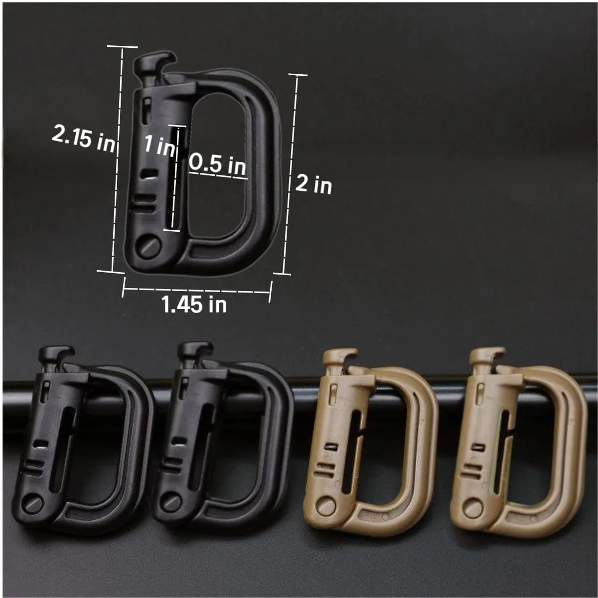 High Quality D-Shaped Tactical Carabiner Climbing Hiking
