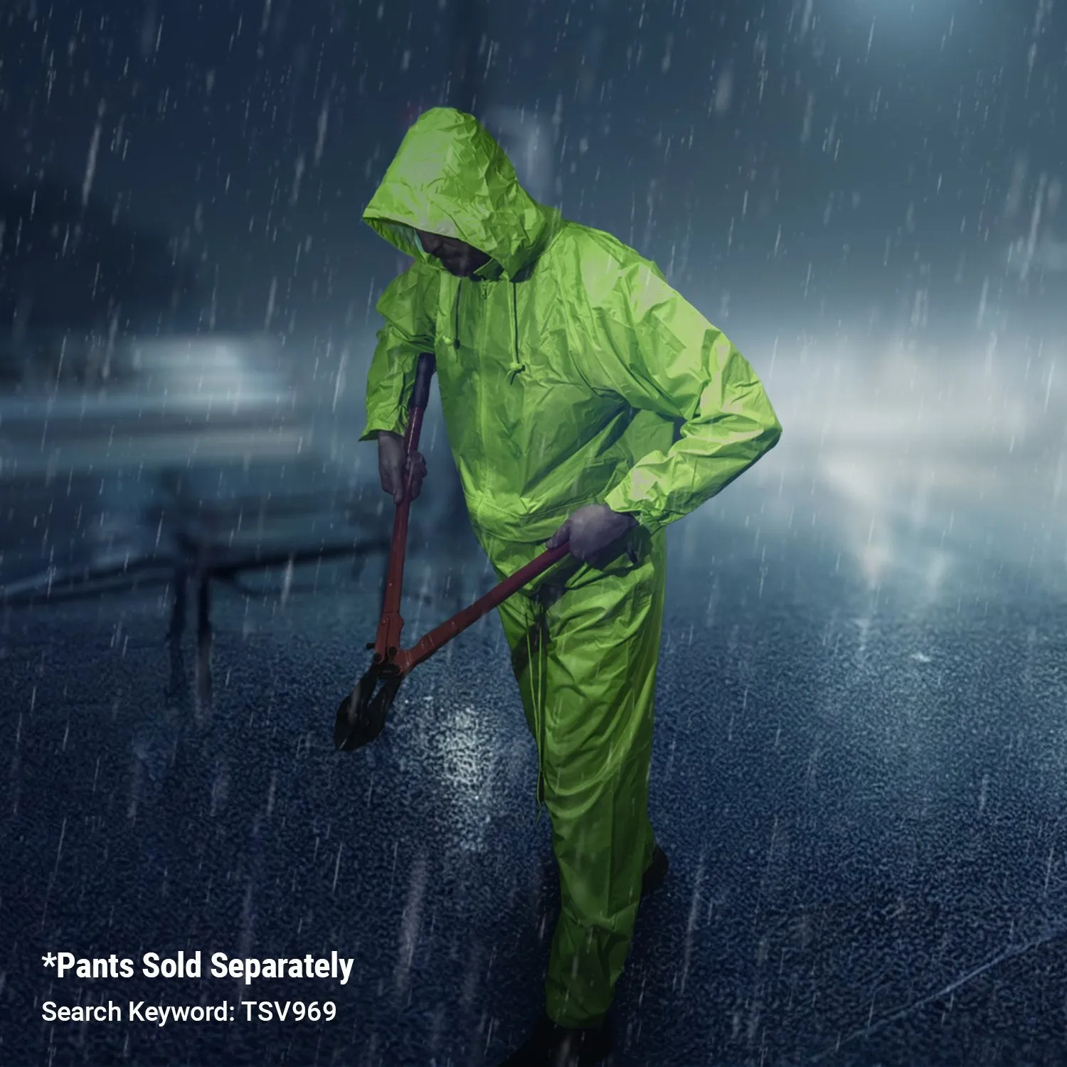 High Visibility Classic Rain Jacket - Lime - Large