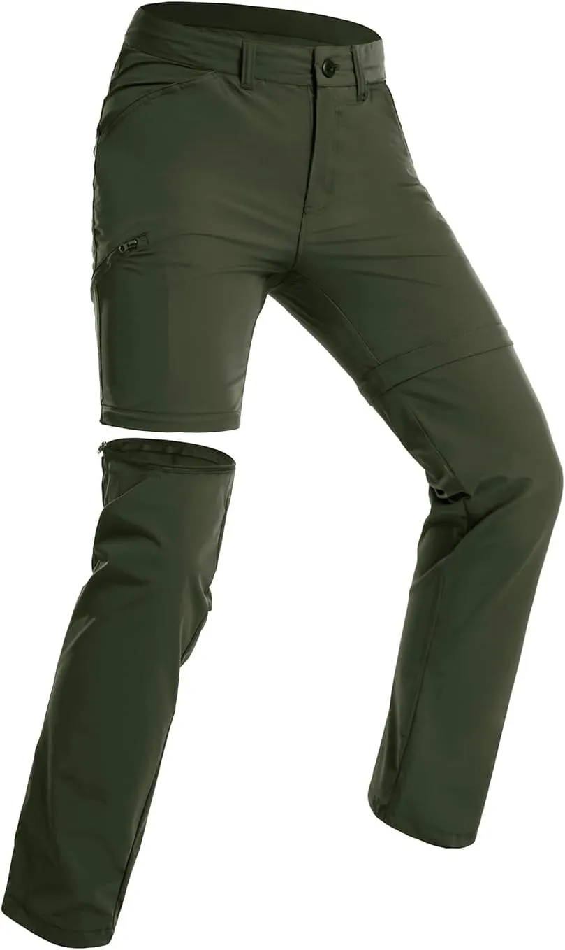 Holipick Women's Hiking Pants Convertible Lightweight Quick Dry Waterproof Zip-Off Safari Pants with Pockets UPF 50 