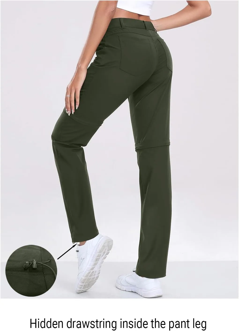 Holipick Women's Hiking Pants Convertible Lightweight Quick Dry Waterproof Zip-Off Safari Pants with Pockets UPF 50 