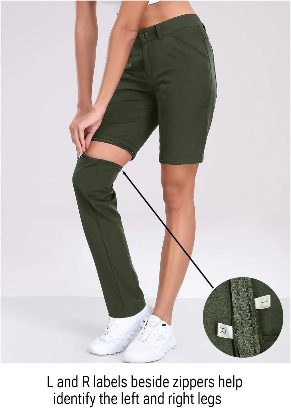 Holipick Women's Hiking Pants Convertible Lightweight Quick Dry Waterproof Zip-Off Safari Pants with Pockets UPF 50 