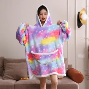 Hoodies Blankets Lazy Blanket Cashmere Hoodie Thermal Pajamas