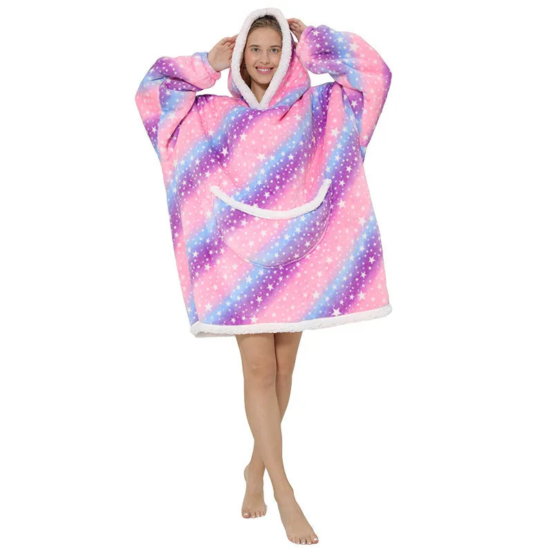 Hoodies Blankets Lazy Blanket Cashmere Hoodie Thermal Pajamas