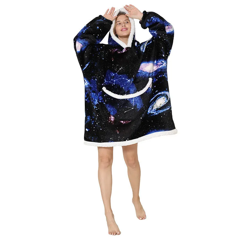 Hoodies Blankets Lazy Blanket Cashmere Hoodie Thermal Pajamas