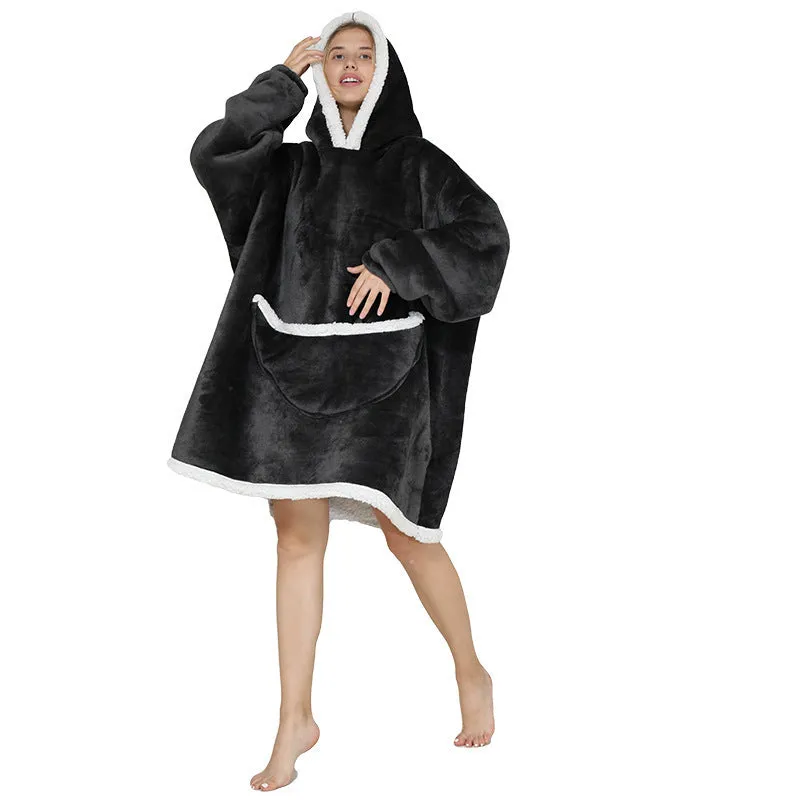 Hoodies Blankets Lazy Blanket Cashmere Hoodie Thermal Pajamas