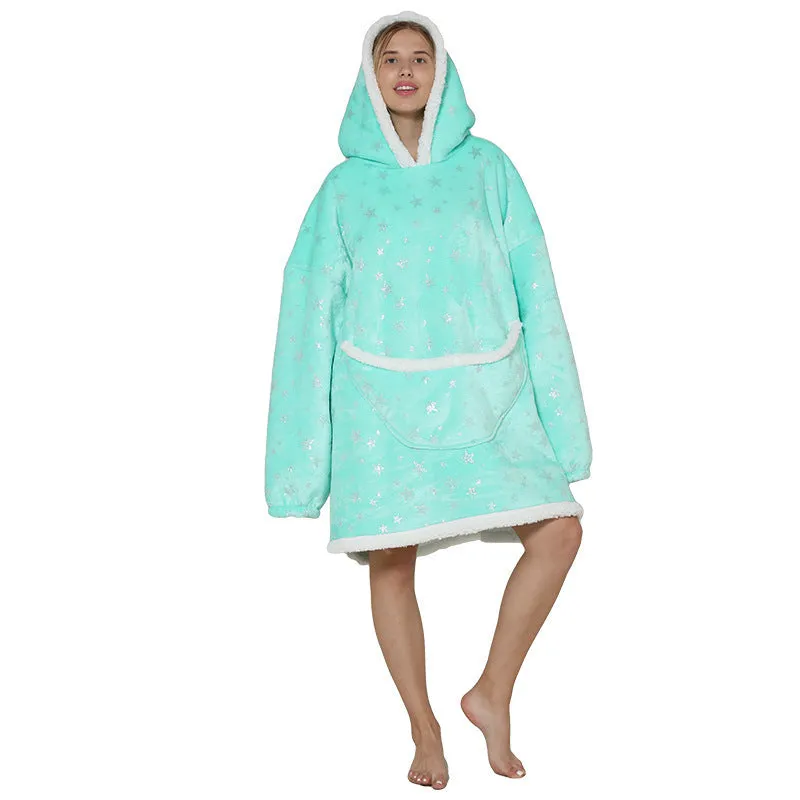 Hoodies Blankets Lazy Blanket Cashmere Hoodie Thermal Pajamas